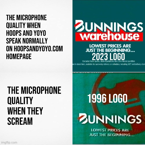 Old vs old | image tagged in memes,hoops and yoyo,bunnings | made w/ Imgflip meme maker