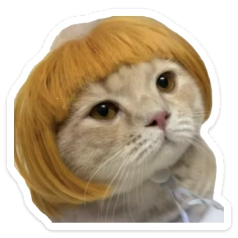 Bob Hair Cattue Blank Meme Template