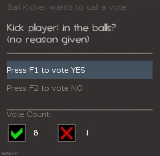 Kick player: in the balls? | made w/ Imgflip meme maker