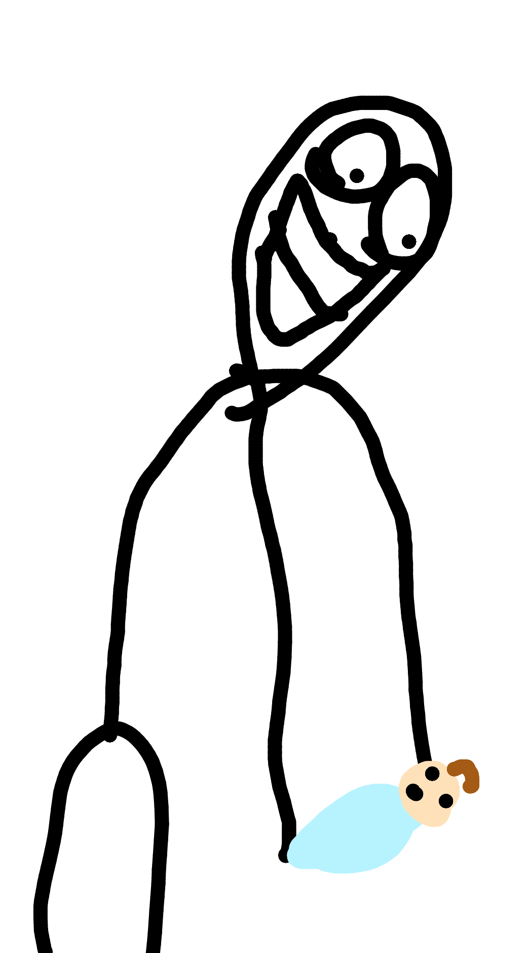 baby and grandpa Blank Meme Template