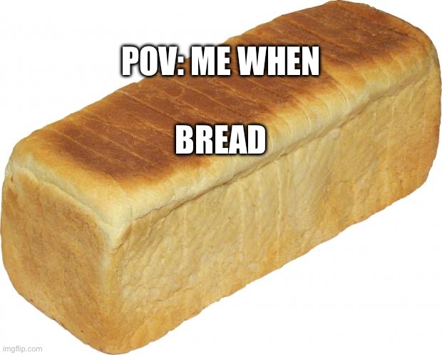 Idk | POV: ME WHEN; BREAD | image tagged in breadddd | made w/ Imgflip meme maker