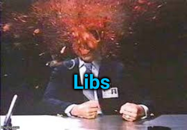 Exploding head | Libs | image tagged in exploding head | made w/ Imgflip meme maker