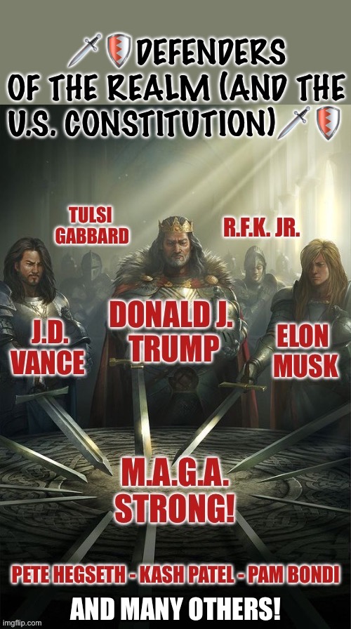 The table has finally been set… | 🗡️🛡️DEFENDERS OF THE REALM (AND THE U.S. CONSTITUTION)🗡️🛡️; AND MANY OTHERS! | image tagged in political meme | made w/ Imgflip meme maker