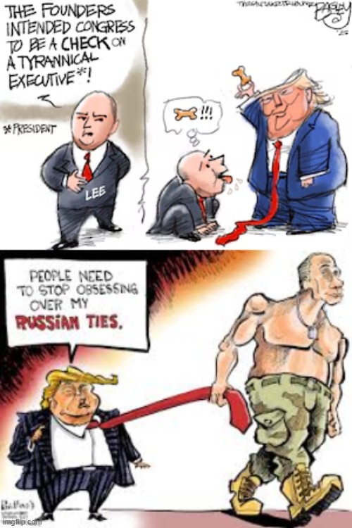 BDSM all the way down | image tagged in gop congress pet,putin,trump,necktie | made w/ Imgflip meme maker