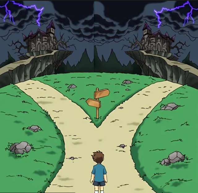 Which Way (Twisted) Blank Meme Template