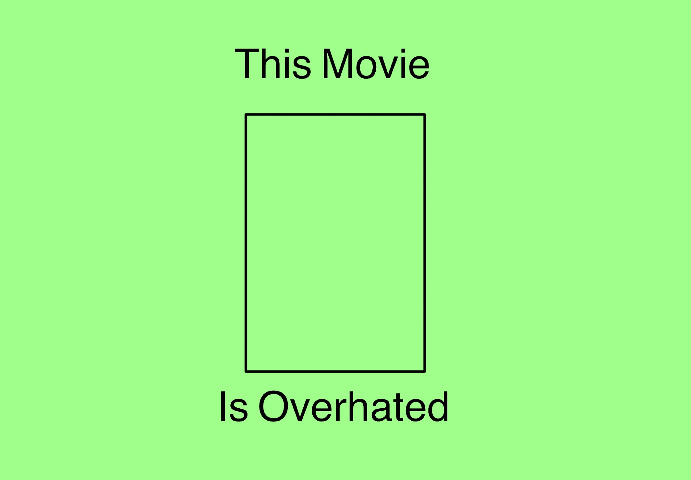 this movie is overhated Blank Meme Template