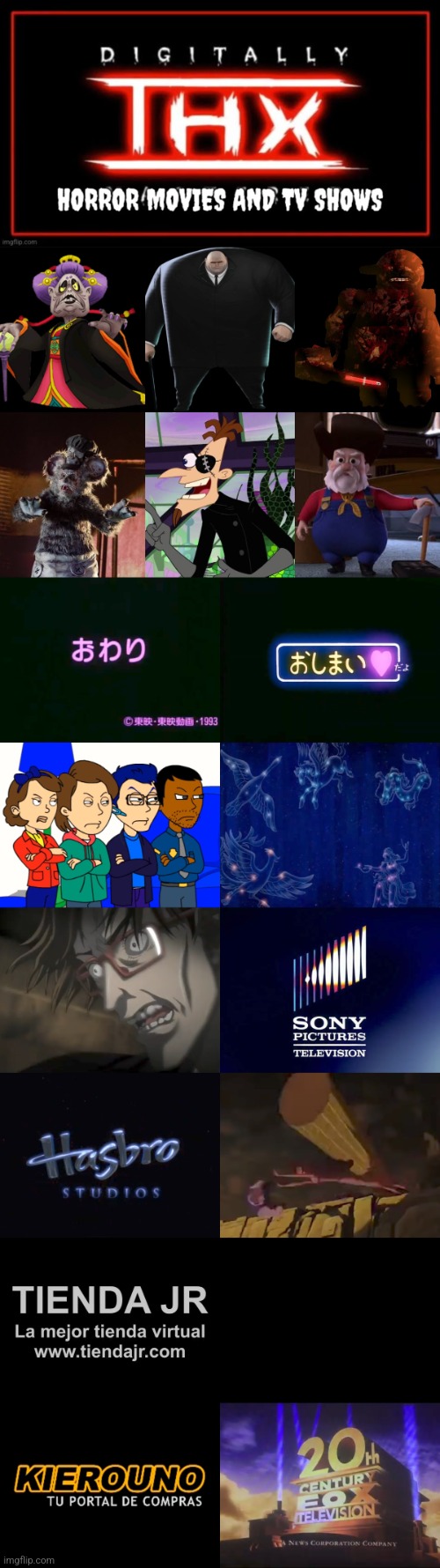 THX Horror Movies and TV Shows Villains Blank Meme Template
