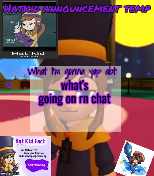 hat | what's going on rn chat | image tagged in hat | made w/ Imgflip meme maker