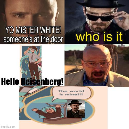 New mexico miku visits | Hello Heisenberg! | image tagged in yo mister white someone s at the door | made w/ Imgflip meme maker