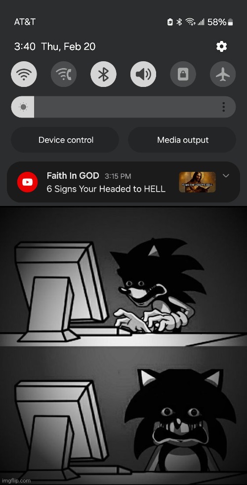 I literally just pulled up my phone and was greeted with this | image tagged in traumatized sonic exe | made w/ Imgflip meme maker