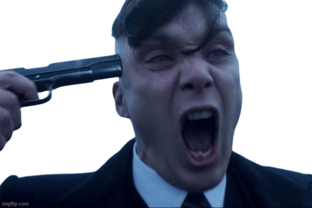 Thomas Shelby gun to head Blank Meme Template