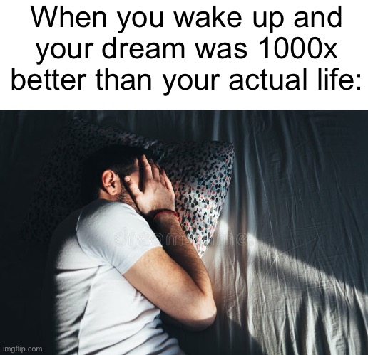 When you wake up and your dream was 1000x better than your actual life: | image tagged in why are you reading the tags,stop reading the tags,i said stop,stop,what is wrong with you,stop it | made w/ Imgflip meme maker