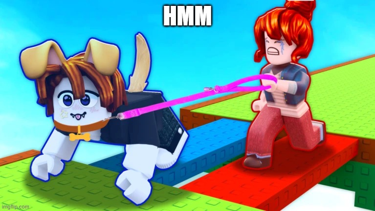 Am I the only one who sees this as weird? | HMM | image tagged in roblox,ayo,dogs,hmmm | made w/ Imgflip meme maker