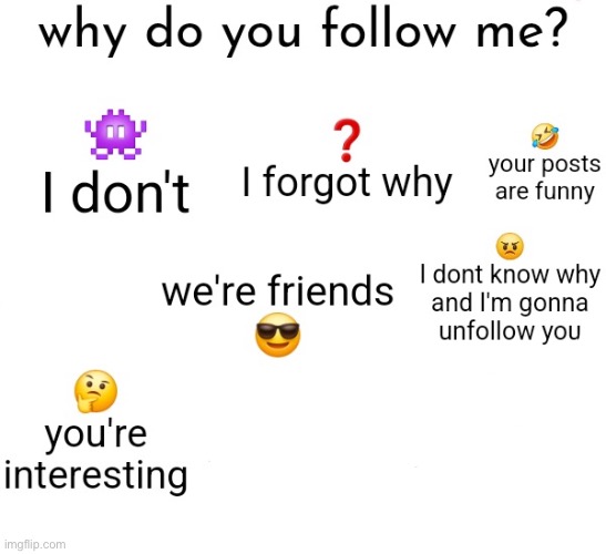 Why do you follow me | image tagged in why do you follow me | made w/ Imgflip meme maker