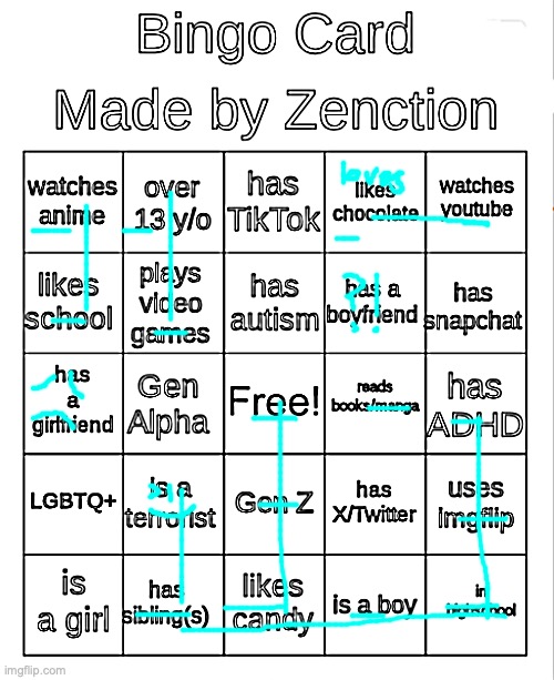 Bingo Card | image tagged in bingo card | made w/ Imgflip meme maker