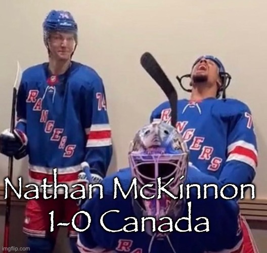 Ryan Reaves | Nathan McKinnon
1-0 Canada | image tagged in ryan reaves | made w/ Imgflip meme maker
