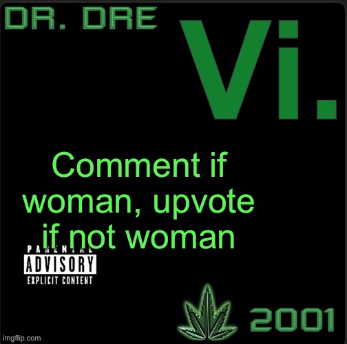 Vi. template | Comment if woman, upvote if not woman | image tagged in vi template | made w/ Imgflip meme maker