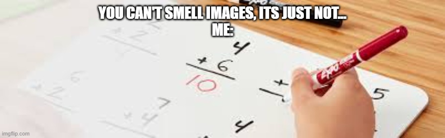 YOU CAN'T SMELL IMAGES, ITS JUST NOT...
ME: | image tagged in smell | made w/ Imgflip meme maker