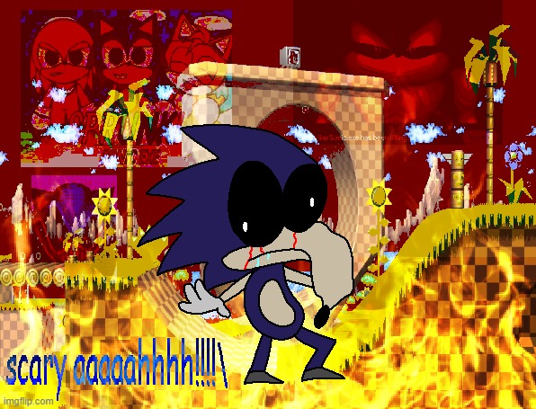 If you didn't know this about me, I REALLY HATE SONIC.EXE, so I made this stupid little redesign out of spite | made w/ Imgflip meme maker