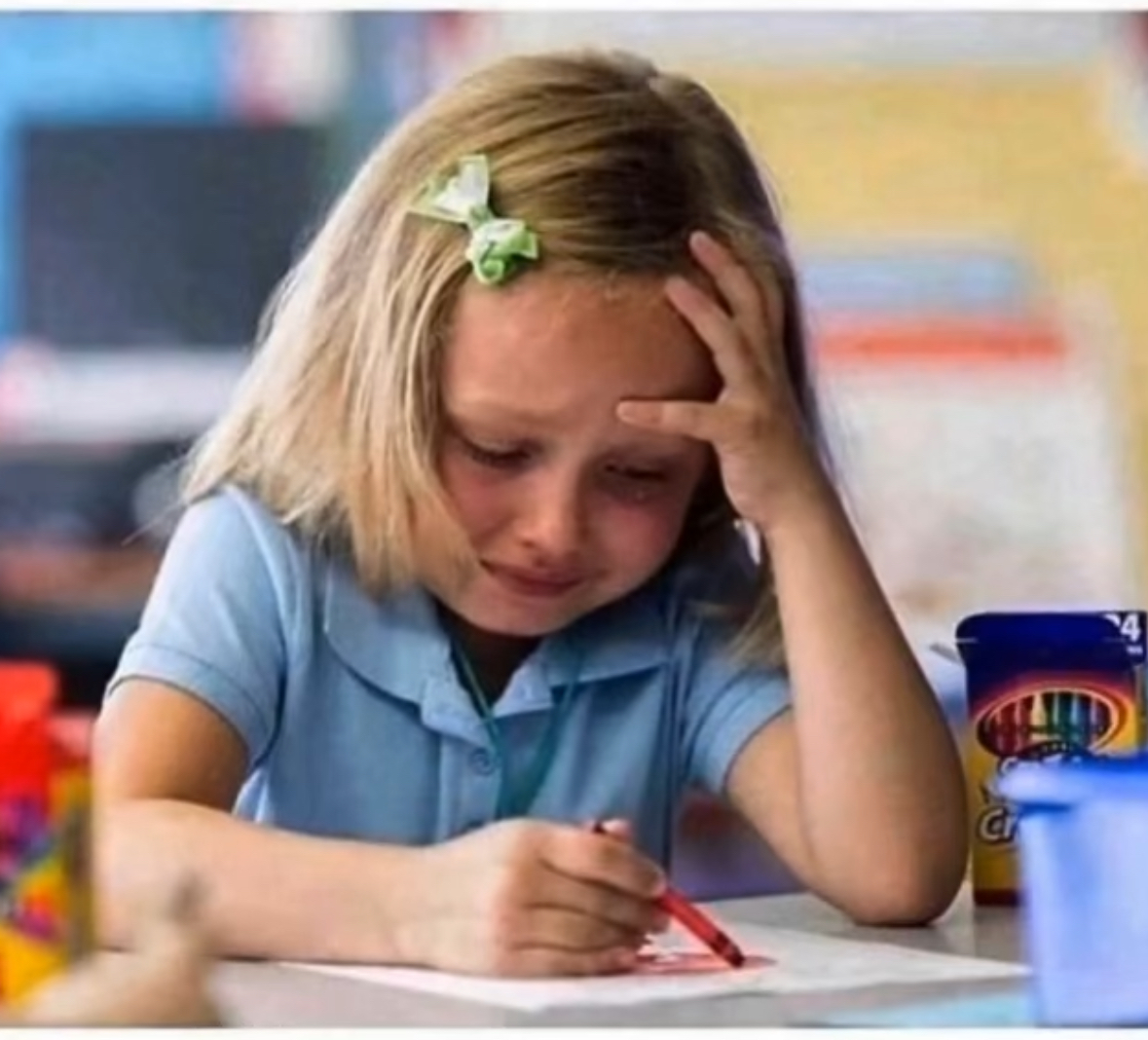 Crying girl Blank Meme Template