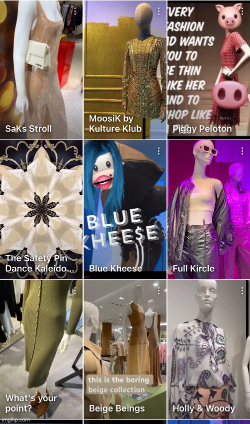 Nobody Kares Kollage | image tagged in fashion,saks fifth avenue,kim kowdashian,piggy peloton,kollage,brian einersen | made w/ Imgflip meme maker