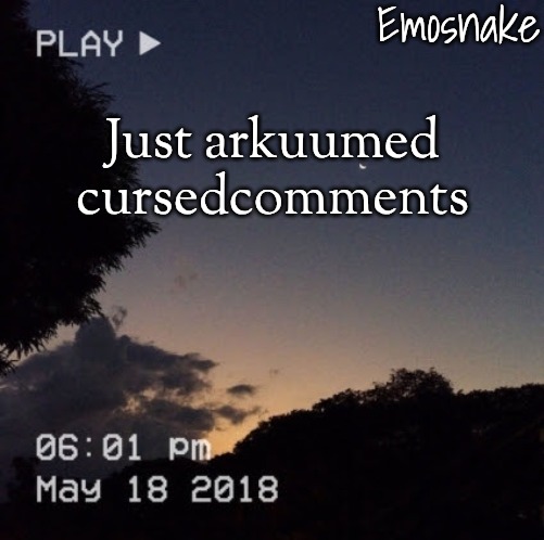 Snakuum | Just arkuumed cursedcomments | image tagged in emosnake's dreamy temp | made w/ Imgflip meme maker