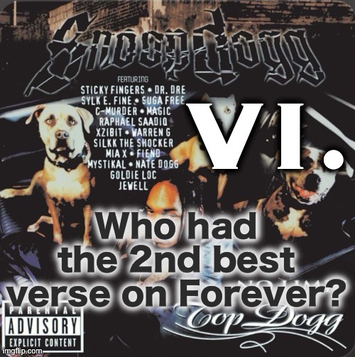 Wsg | Who had the 2nd best verse on Forever? | image tagged in vi 2nd template | made w/ Imgflip meme maker