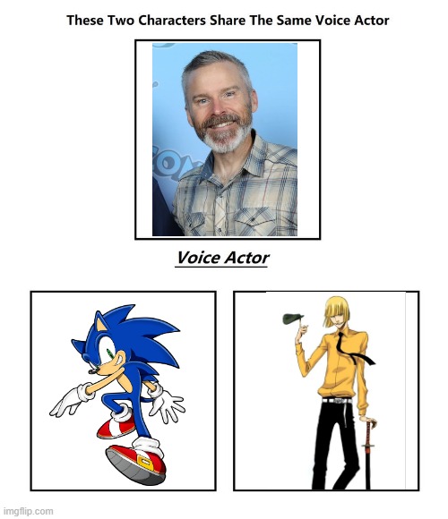 Roger craig smith | image tagged in same voice actor,bleach,sonic the hedgehog,roger craig smith,sega | made w/ Imgflip meme maker