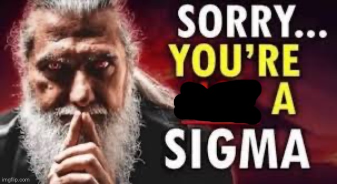 Sorry you’re not a sigma | image tagged in sorry you re not a sigma | made w/ Imgflip meme maker