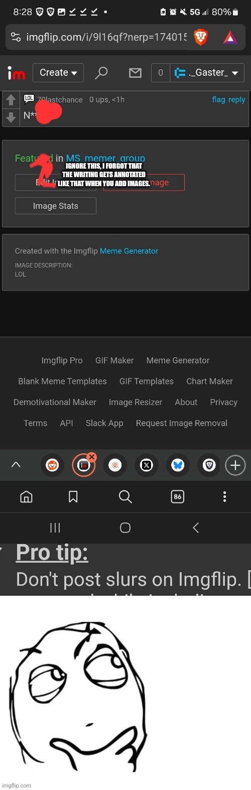 IGNORE THIS, I FORGOT THAT THE WRITING GETS ANNOTATED LIKE THAT WHEN YOU ADD IMAGES. | made w/ Imgflip meme maker