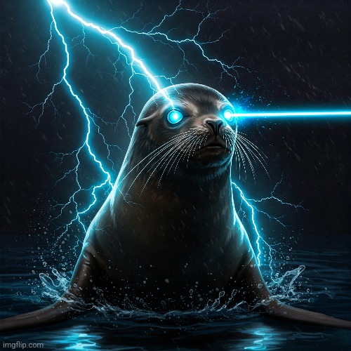 Lightning seal Blank Meme Template