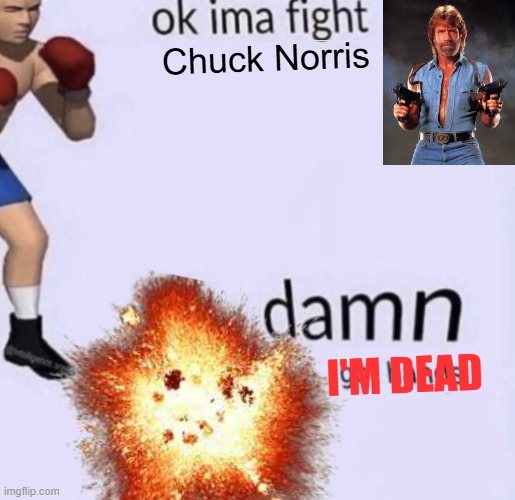 Flashback Meme 2: Damn Norris | Chuck Norris; I'M DEAD | image tagged in damn got hands,chuck norris,memes,past,remember,funny | made w/ Imgflip meme maker