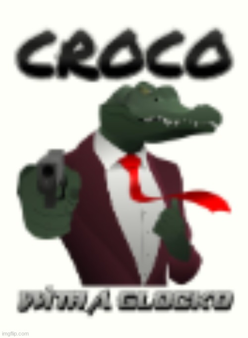 crocco with a glocko | image tagged in crocco with a glocko | made w/ Imgflip meme maker