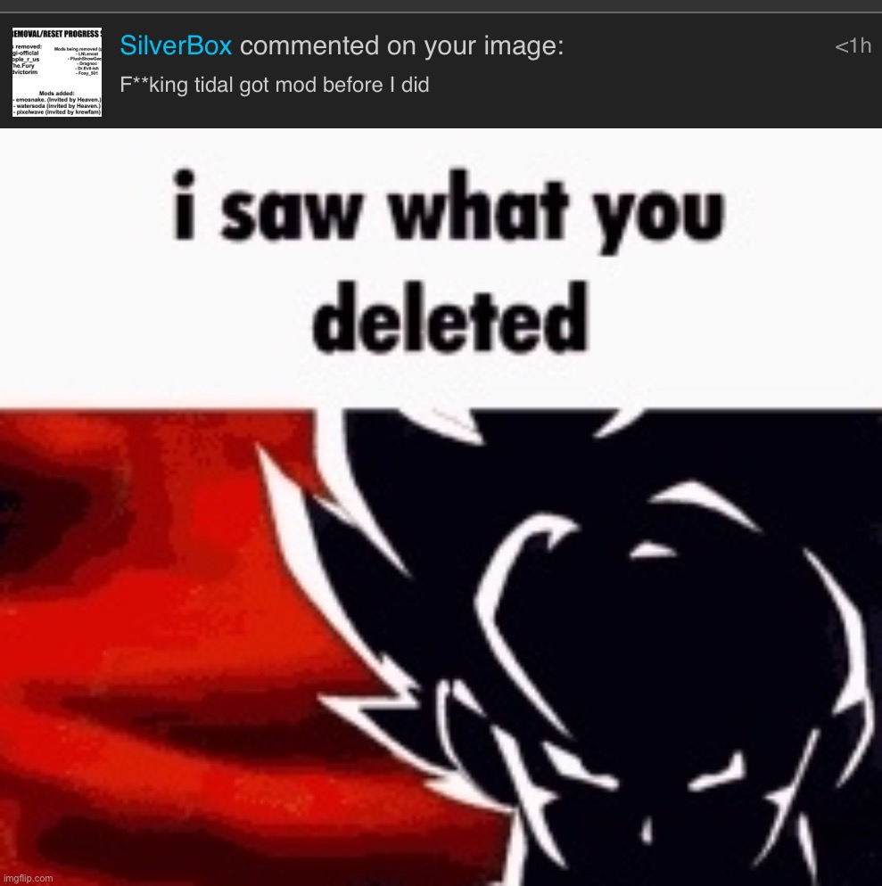 image tagged in i saw what you deleted | made w/ Imgflip meme maker