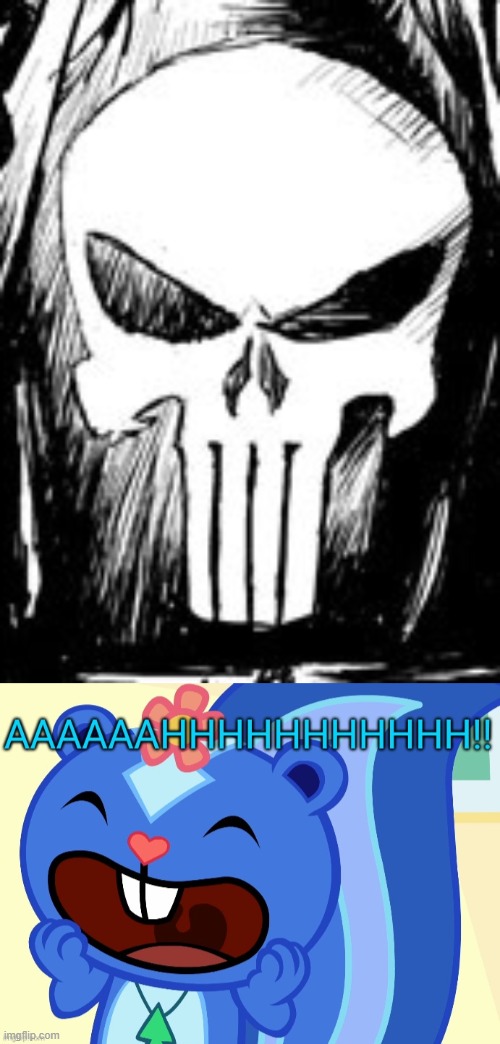 image tagged in punisher,screaming | made w/ Imgflip meme maker