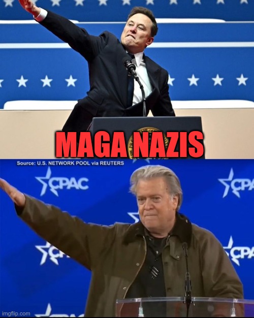 MAGA NAZIS | MAGA NAZIS | image tagged in trump,musk,gop,maga,nazis,fascist | made w/ Imgflip meme maker