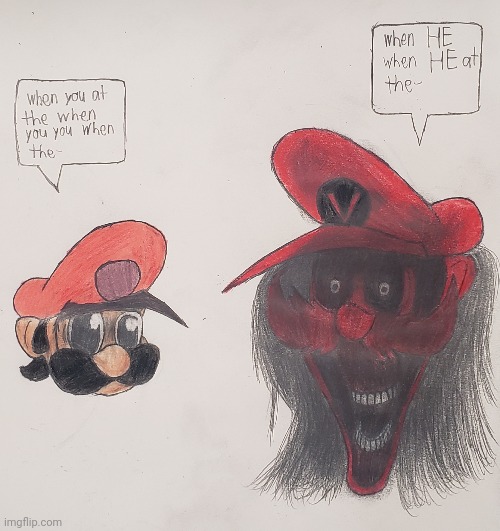 Turmoil 'n' Mr. Virtual doodle | image tagged in mario's madness,drawing | made w/ Imgflip meme maker