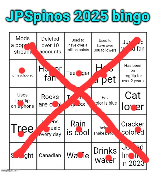 jay pee spy know | image tagged in jpspino 2025 bingo | made w/ Imgflip meme maker