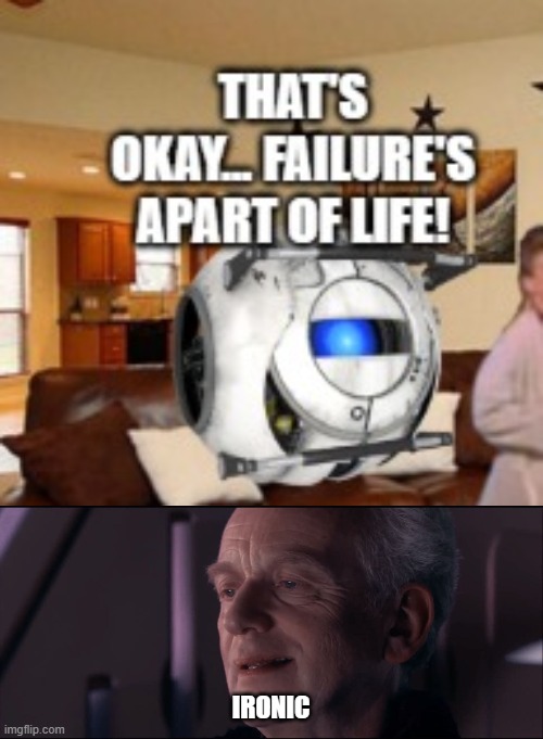 IRONIC | image tagged in palpatine ironic | made w/ Imgflip meme maker