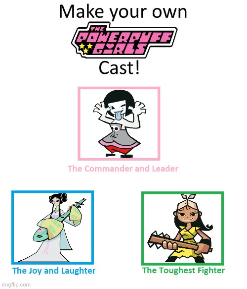 The Warriorpuff Heroines (PPG) Recast | image tagged in the powerpuff girls,hero 108,powerpuff girls,cartoon network,cartoons,superheroes | made w/ Imgflip meme maker