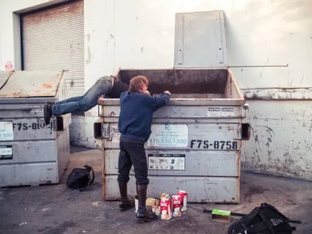 Two Men Dumpster Diving Blank Meme Template