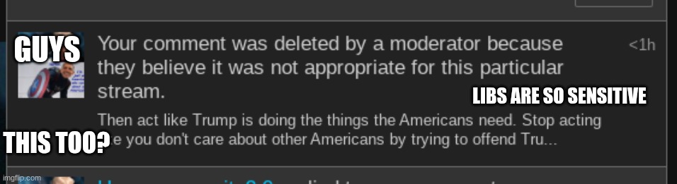 They try to counteract me. | GUYS; LIBS ARE SO SENSITIVE; THIS TOO? | made w/ Imgflip meme maker