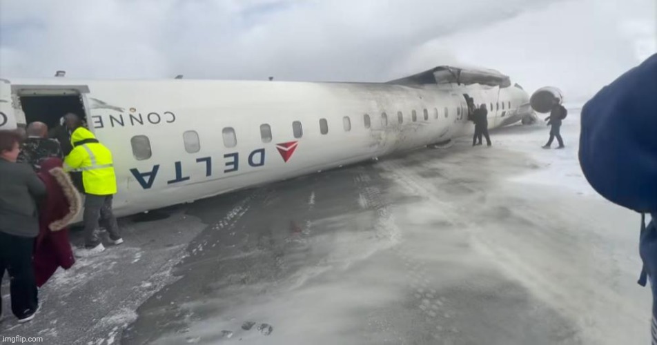 Delta Airplane Crash | image tagged in delta airplane crash | made w/ Imgflip meme maker