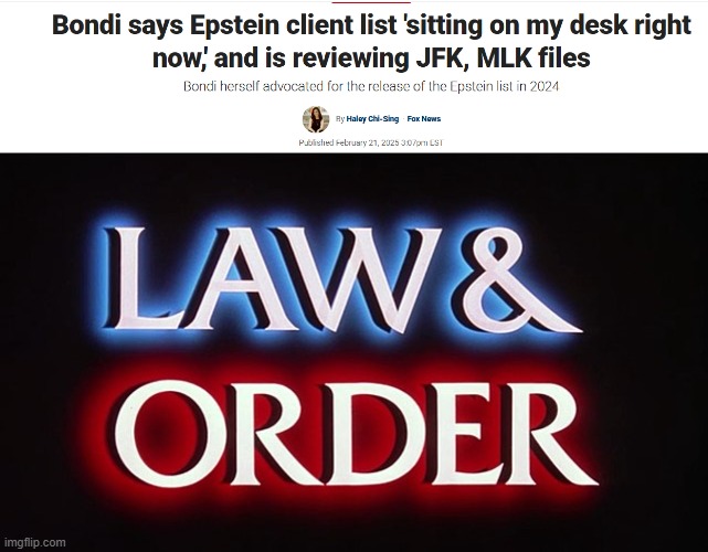 Dun Dun | image tagged in law order,jeffrey epstein,epstein,doj,maga,justice | made w/ Imgflip meme maker