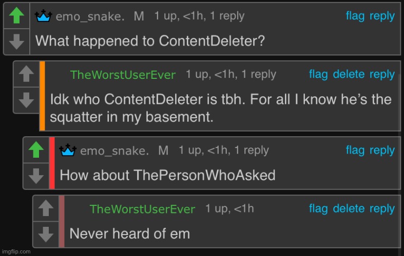 Who is this ContentDeleter dude? Sounds like the most mid username ever | made w/ Imgflip meme maker