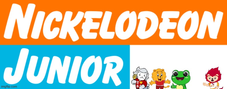 Nickelodeon Junior with the Singapore Macots | image tagged in nickelodeon junior logo | made w/ Imgflip meme maker