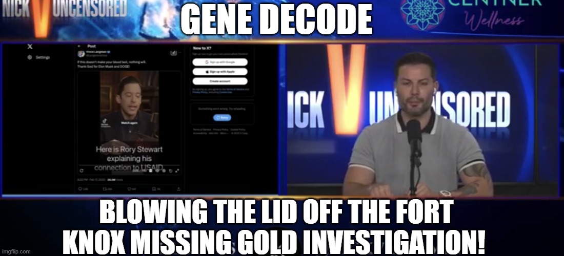 Gene Decode: Blowing the Lid Off the Fort Knox Missing Gold Investigation! (Video) 