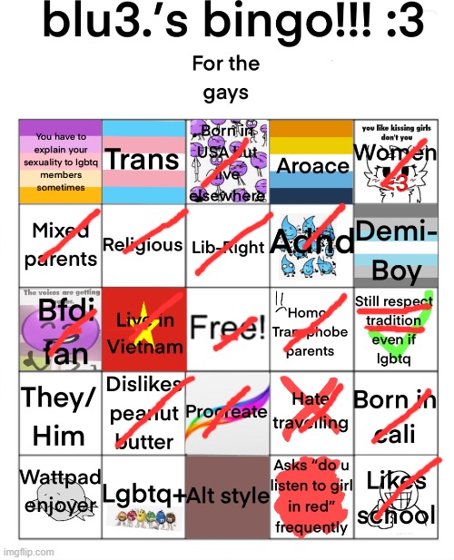 legit cant belive i didnt get a bingo on my bingo from a year ago | image tagged in blu3 s bingo 3 | made w/ Imgflip meme maker