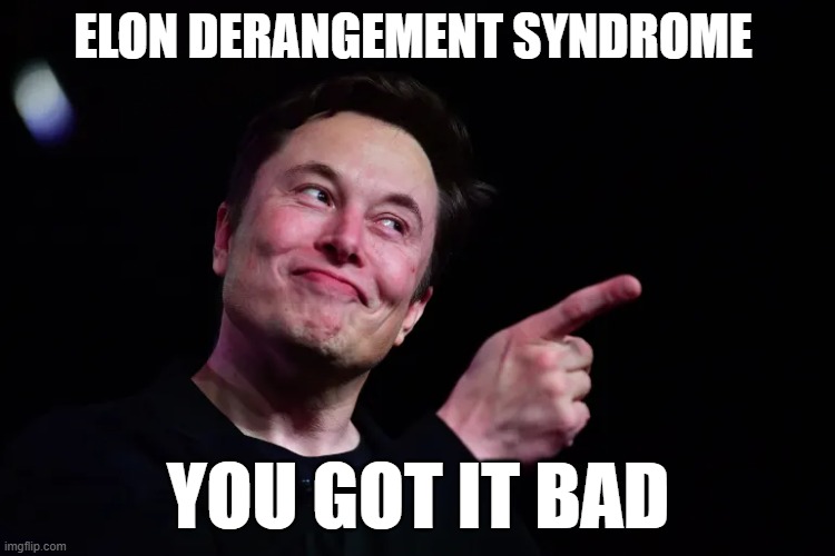 E.D.S. 2 | ELON DERANGEMENT SYNDROME; YOU GOT IT BAD | made w/ Imgflip meme maker