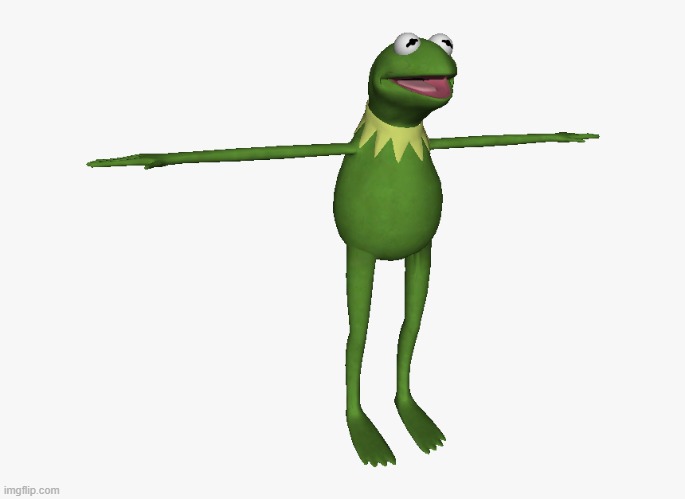 T Pose Kermit | image tagged in t pose kermit | made w/ Imgflip meme maker